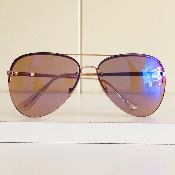 Y2K Frameless Color Aviator Sunglasses - Picture 6 of 8